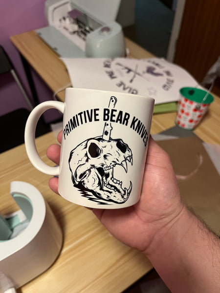 Primitive bear knives mug